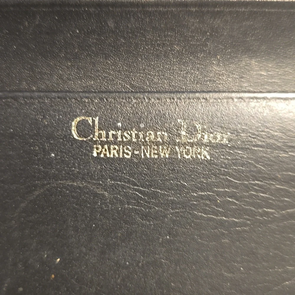 Dior Kisslock Trotter Wallet Blue and Cream
